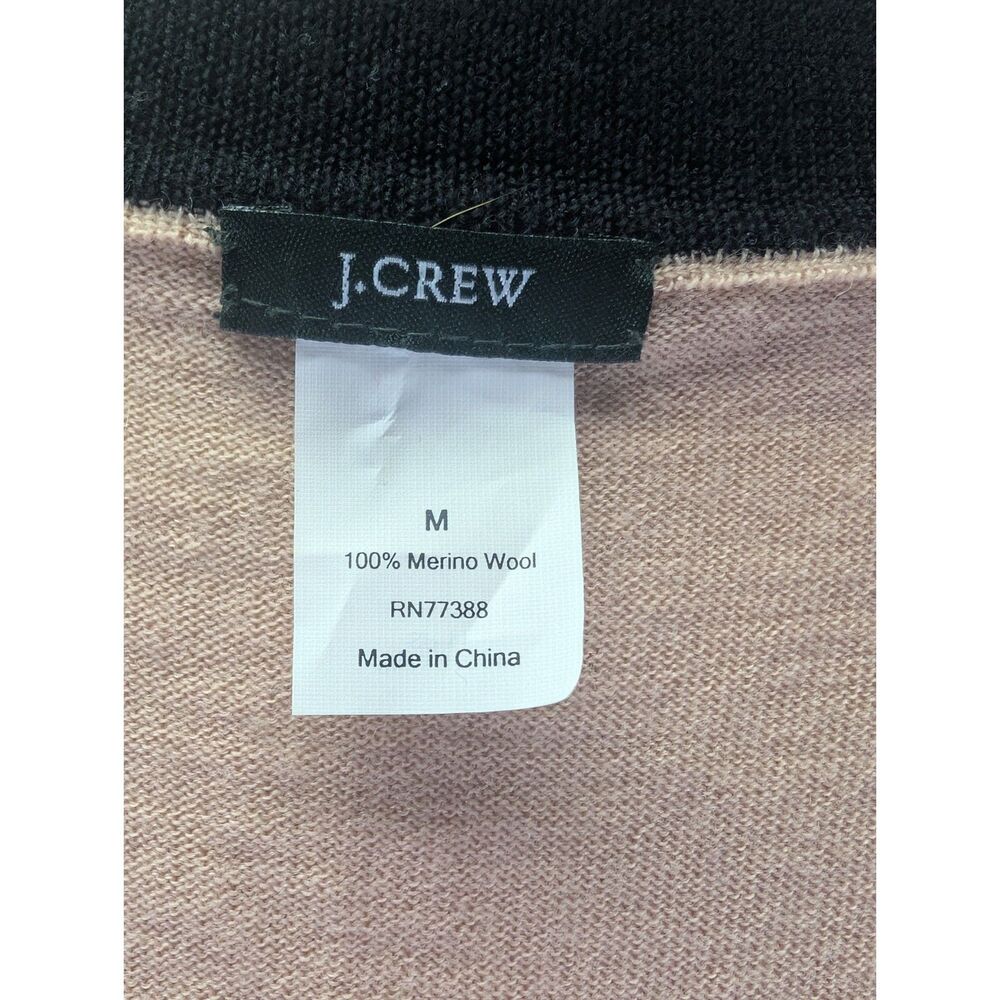 NWOT J.Crew 100% merino wool LS jeweled button-up cardigan mauve Size Medium - Picture 9 of 10